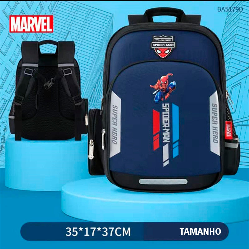 Mochila Escolar Infantil Ergonômica Costas Avengers Super Heros Marvel