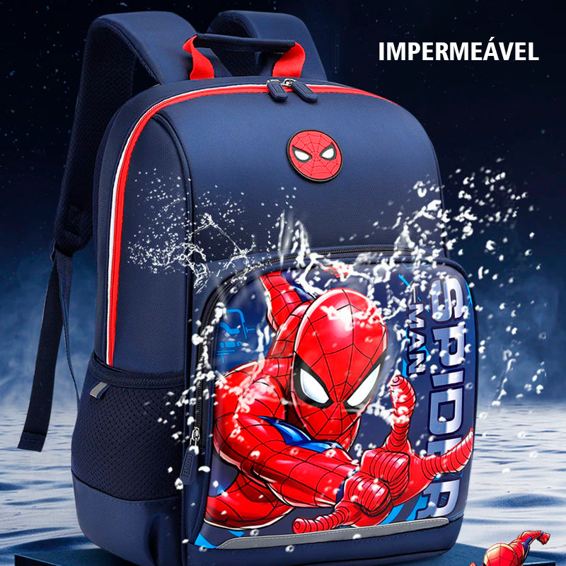 Mochila Escolar Infantil Ergonômica Costas Avengers Super Luxo Marvel