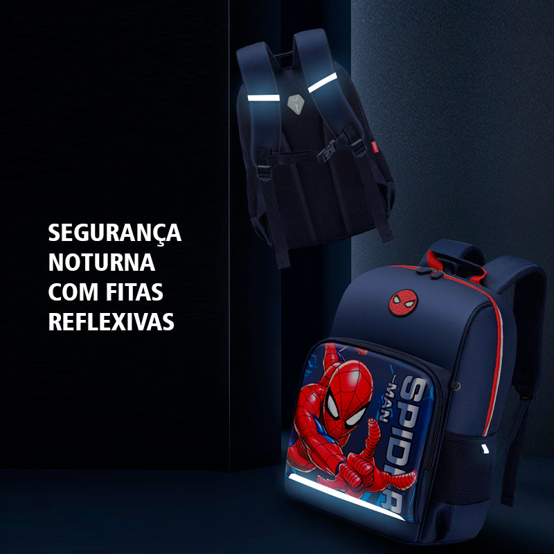 Mochila Escolar Infantil Ergonômica Costas Avengers Super Luxo Marvel