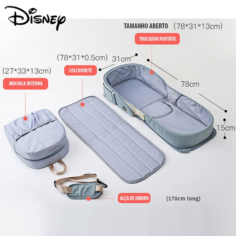 Mochila Maternidade Baby com Trocador Portátil Mickey Disney