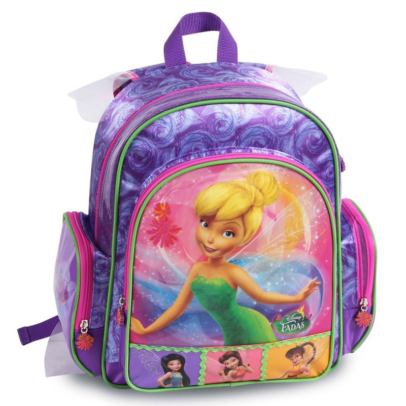 Mochila Escolar Infantil Feminina Menina Fadas Tinker Bell Sininho - Tamanho G