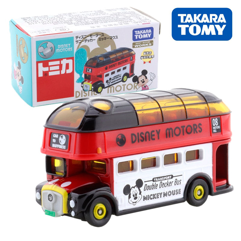 Ônibus Britânico Routmasters Mickey e Amigos Disney Motors Takara Tomy Colecionáveis