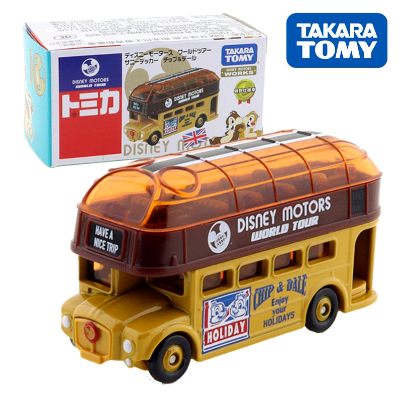 Ônibus Britânico Routmasters Mickey e Amigos Disney Motors Takara Tomy Colecionáveis