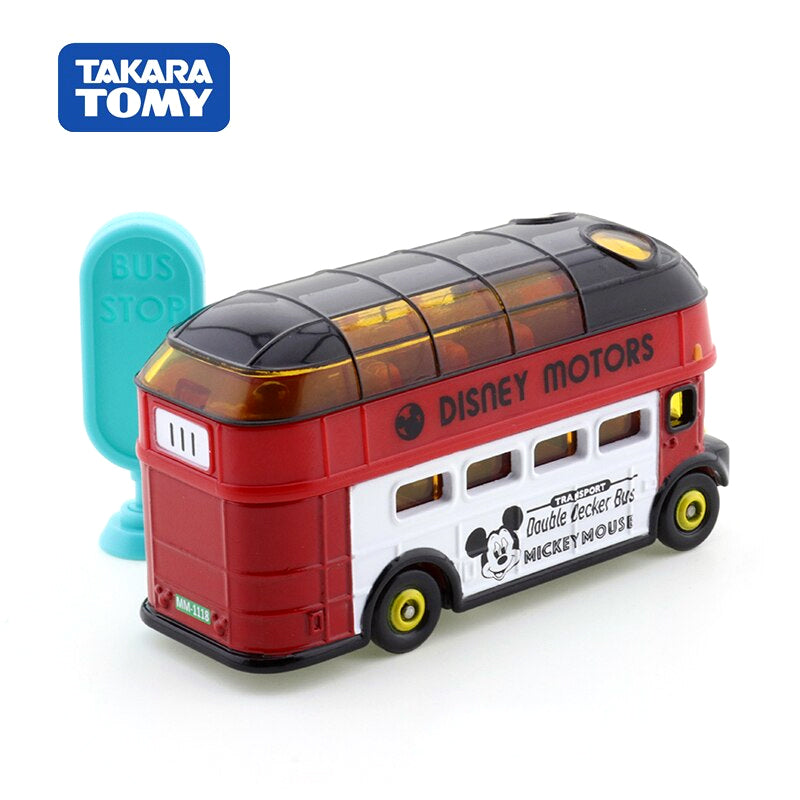 Ônibus Britânico Routmasters Mickey e Amigos Disney Motors Takara Tomy Colecionáveis