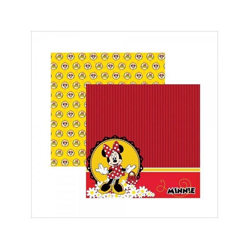 Papel Scrapbook Dupla Face Minnie Mouse 2 Paisagem