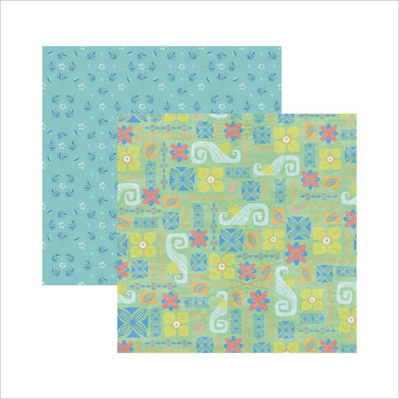Papel Scrapbook Dupla Face Moana 1 Estampado 30x30 cm
