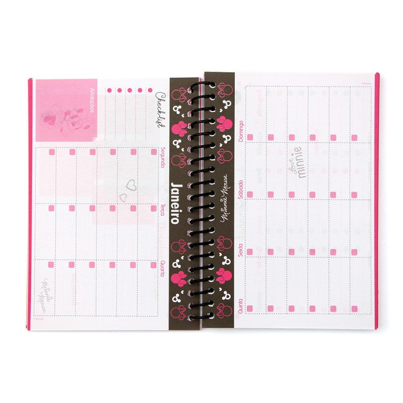 Planner Minnie Mouse Gems A5 96 Folhas Permanente Disney