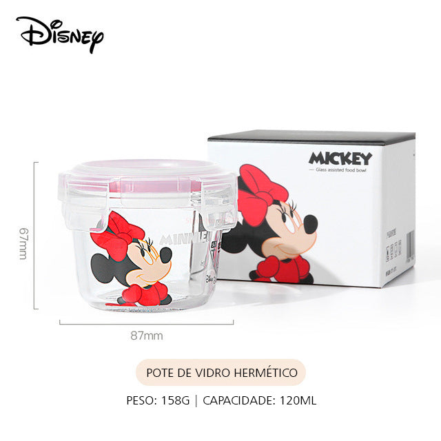 Potes de Vidro Hermético Mickey e Amigos Disney