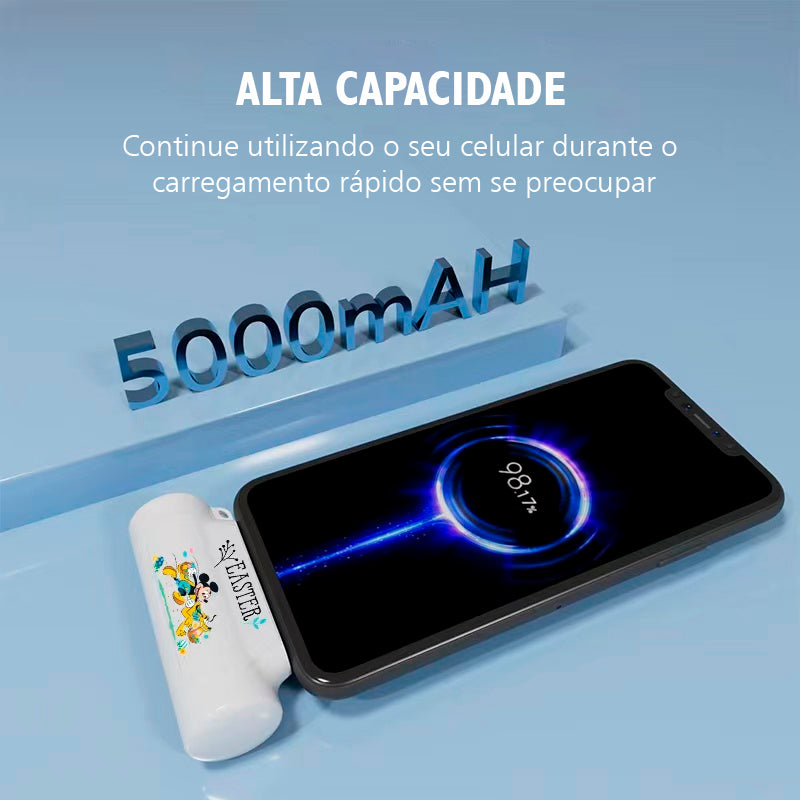 Power Bank Carregador Portátil 5000mah Mickey e Amigos Disney