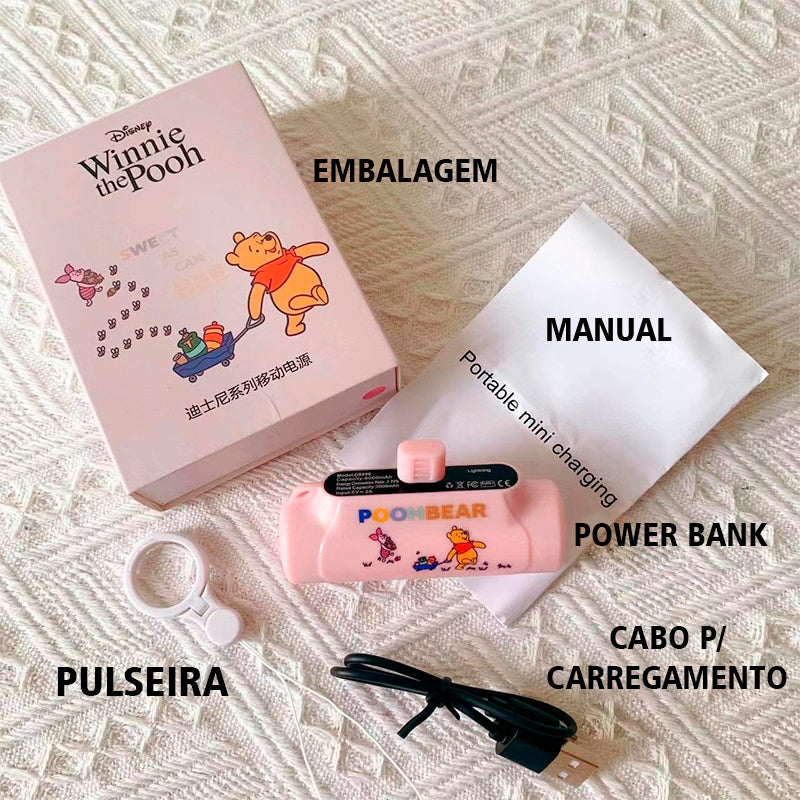 Power Bank Carregador Portátil 5000mah Mickey e Amigos Disney