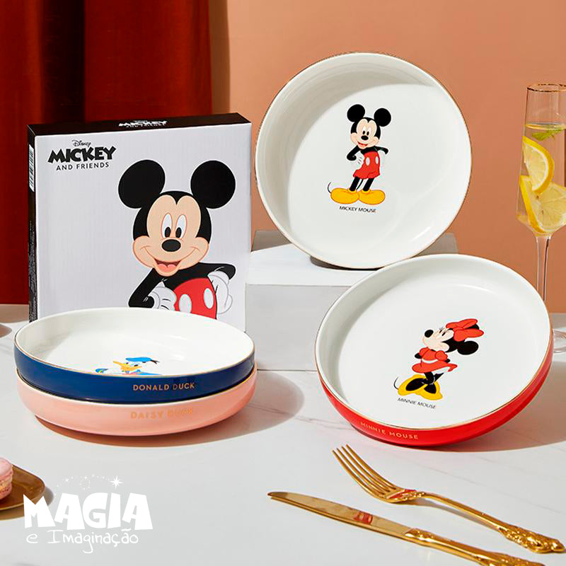 Prato Mickey Cerâmica Noble Kitchen Disney