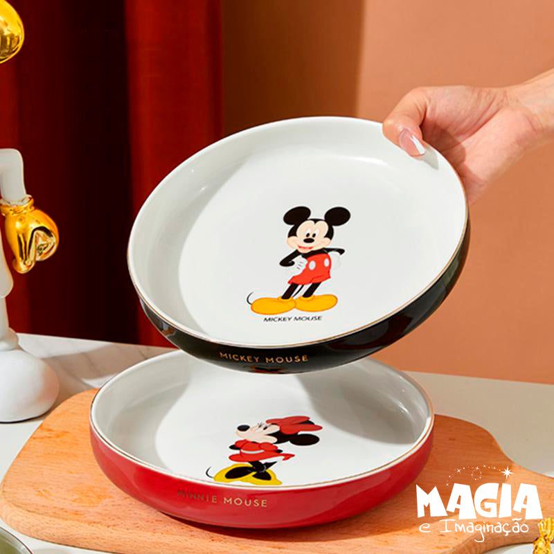 Prato Mickey Cerâmica Noble Kitchen Disney