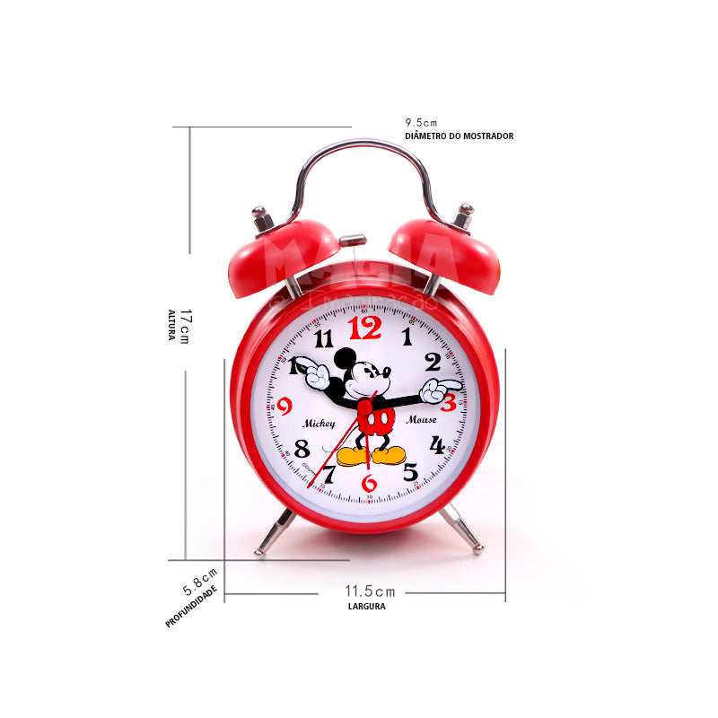 Relógio de Mesa Desperador Mickey Retrô Disney