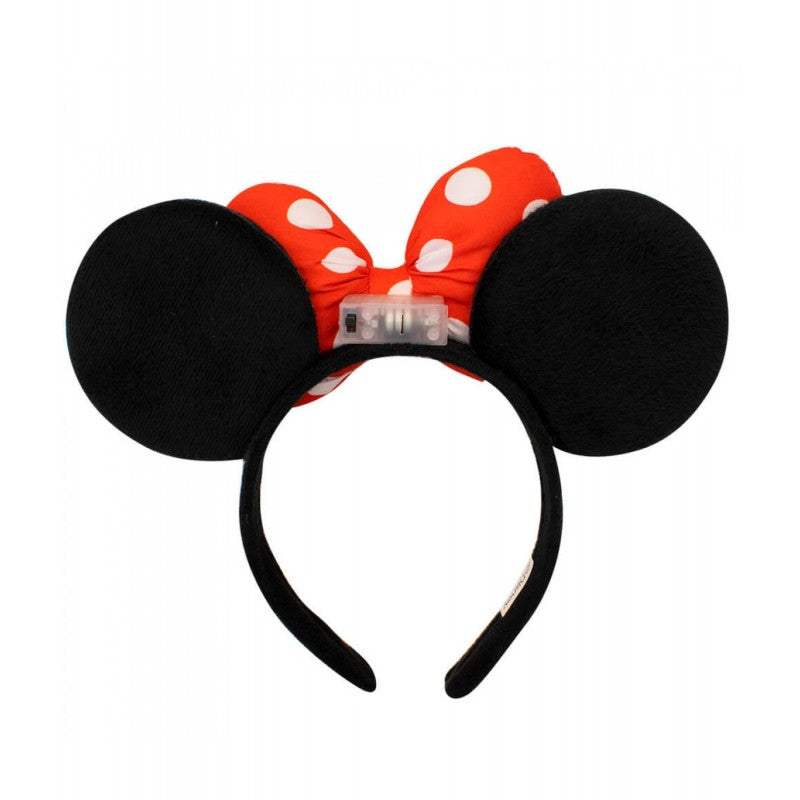 Tiara Minnie Laço Vermelha Que Acende (Led) Oficial Disney