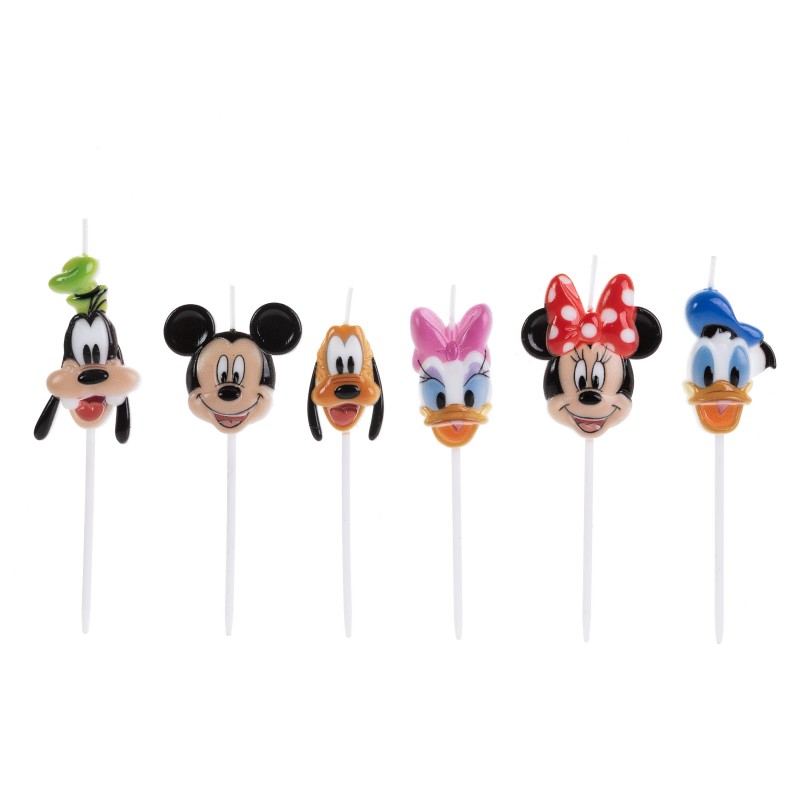 Vela Mickey Clase Fiesta Cumpleaños Coloreada