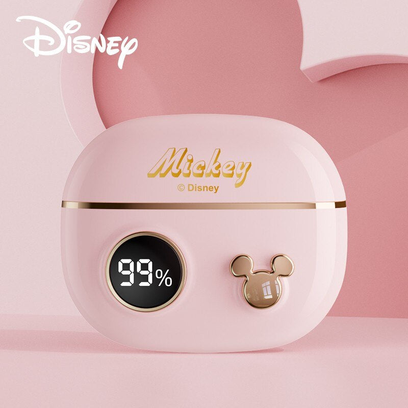 Fones de Ouvido Mickey Disney Gold TWS Bluetooth 5.2 Wireless