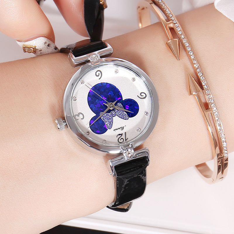 Reloj de pulsera de Minnie de cristal de lujo de Disney