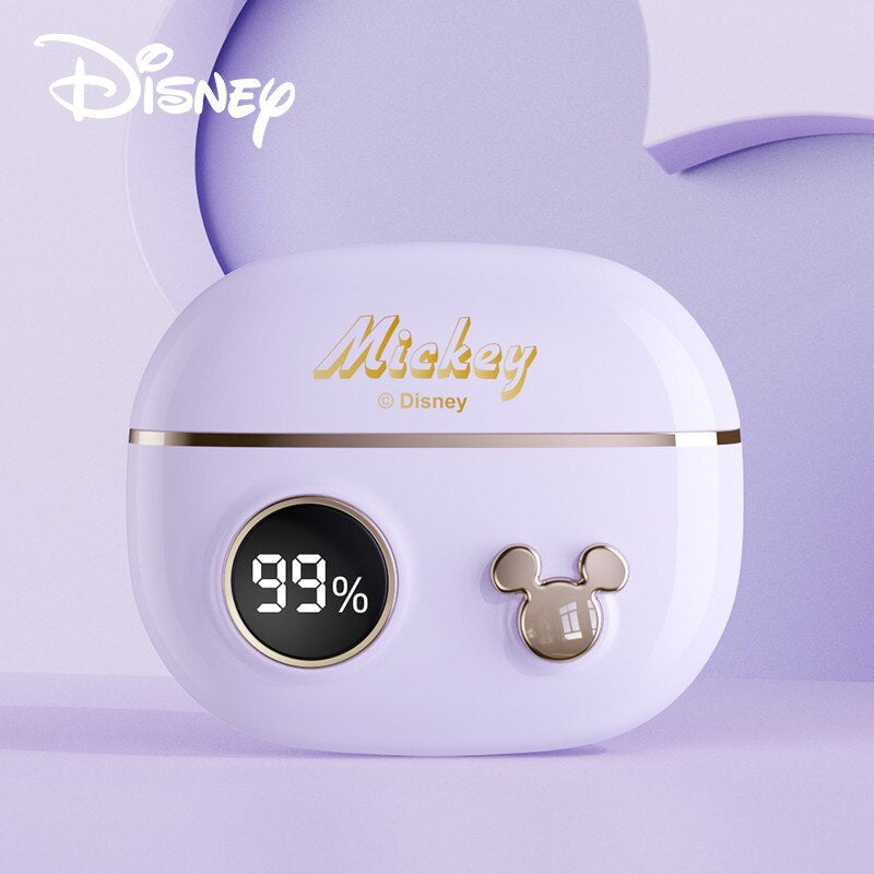 Fones de Ouvido Mickey Disney Gold TWS Bluetooth 5.2 Wireless