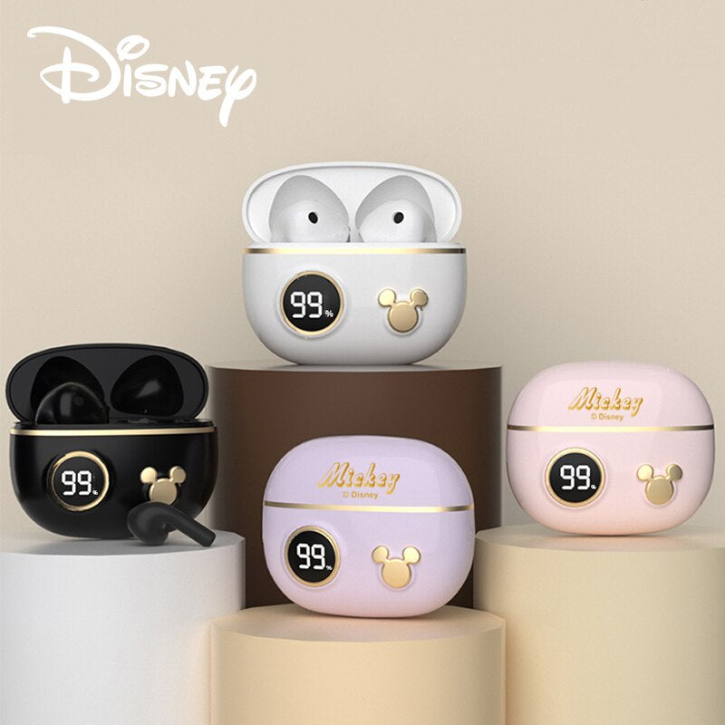 Fones de Ouvido Mickey Disney Gold TWS Bluetooth 5.2 Wireless