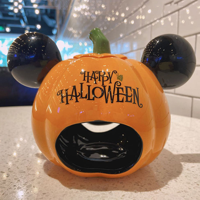 Abóbora Halloween Mickey Cerâmica Lanterna Vela Edição Limitada Disney