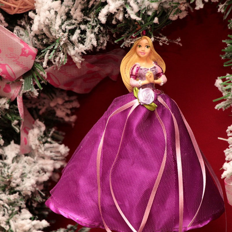 Guirlanda de Natal Princesas Rapunzel Fita Rosa Disney 55 cm