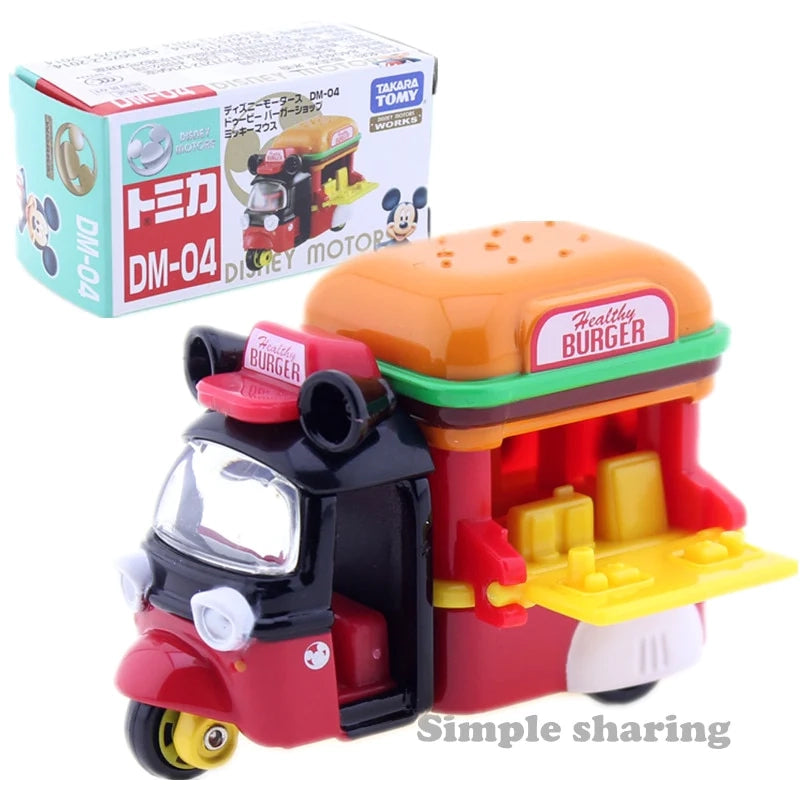 Mickey Disney Motors Takara Tomy Hamburger Cart Collectibles