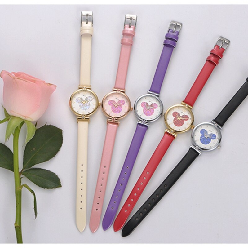 Reloj de pulsera de Minnie de cristal de lujo de Disney