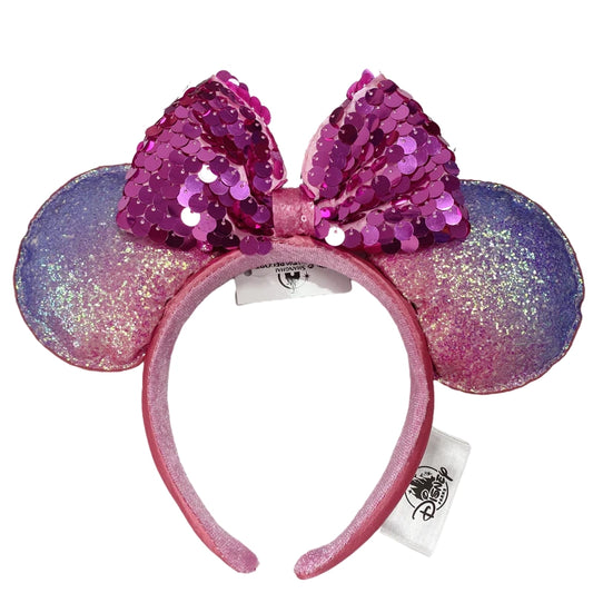 Tiara Minnie Luxo Sunset Rosa e Azul Disney