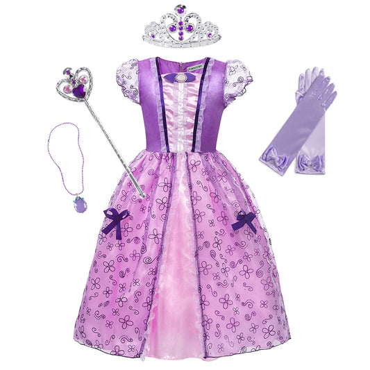 Fantasia Rapunzel Infantil Cosplay Standard 02