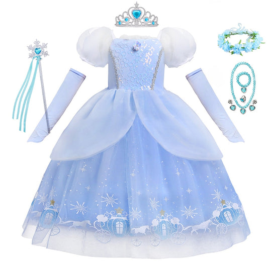 Fantasia Infantil Cinderela Premium Cosplay