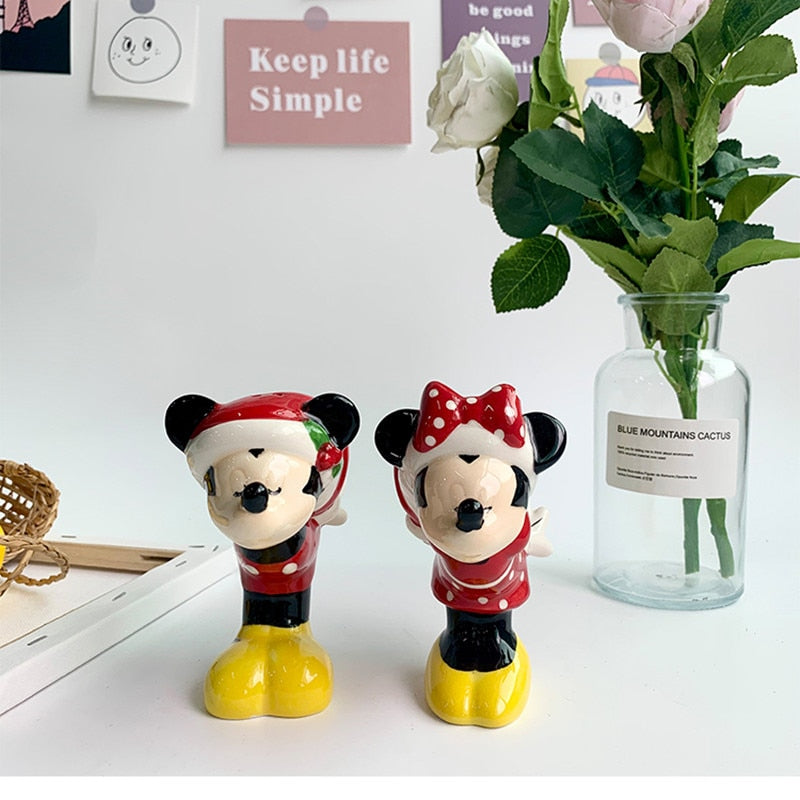 Saleiro e Pimenteiro Mickey e Minnie Kissing Natal Disney