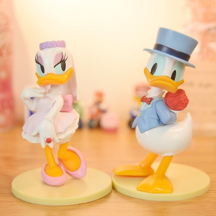 Topo de Bolo Donald e Margarida Noivos Azul e Rosa Disney