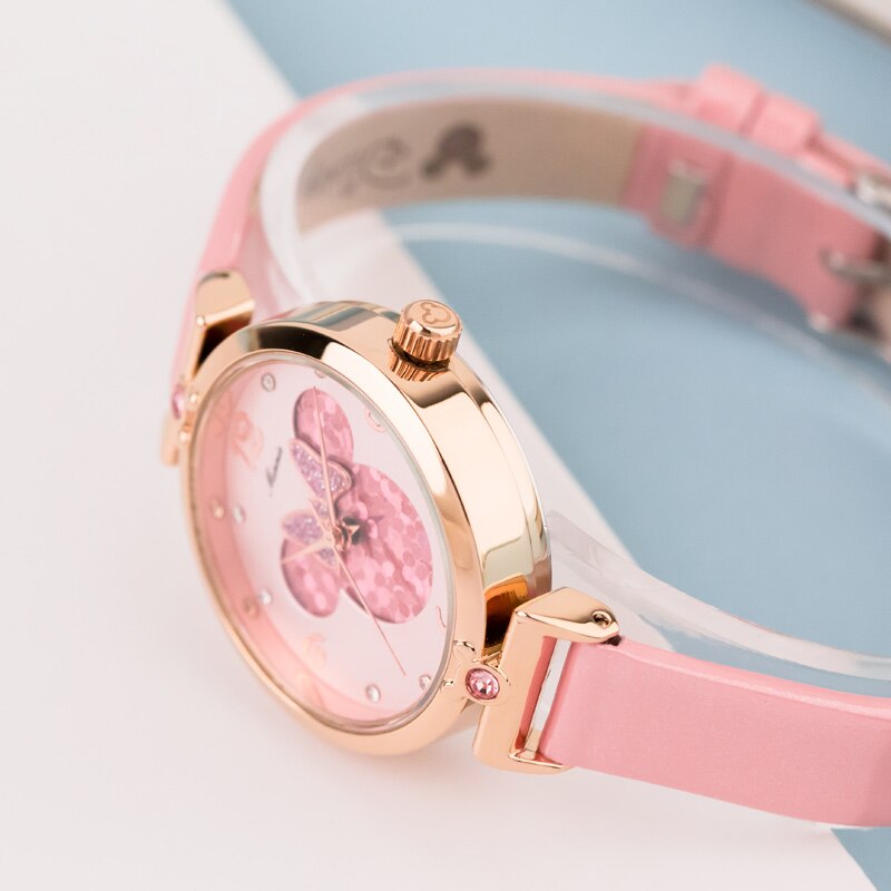 Reloj de pulsera de Minnie de cristal de lujo de Disney