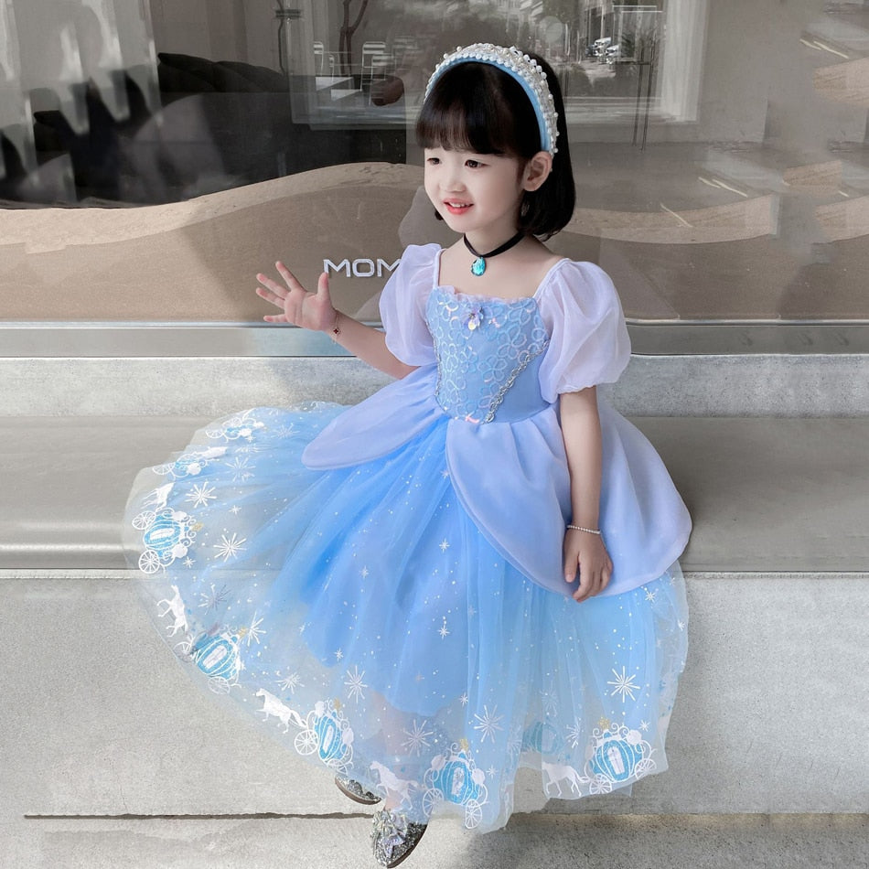 Fantasia Infantil Cinderela Premium Cosplay