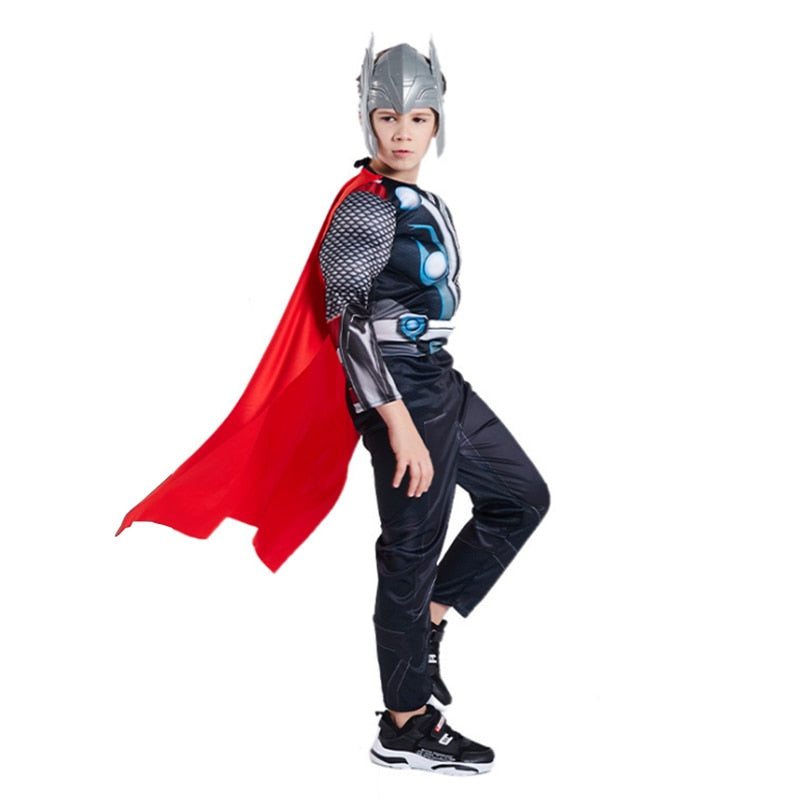 Fantasia Thor Infantil 3D Muscle Cosplay