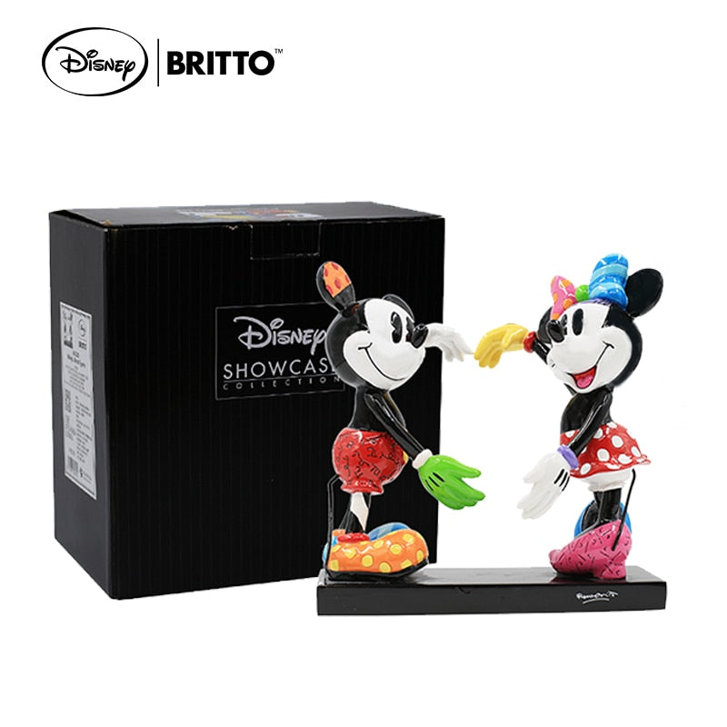 Estátua Heart Mickey e Minnie Romero Britto Disney