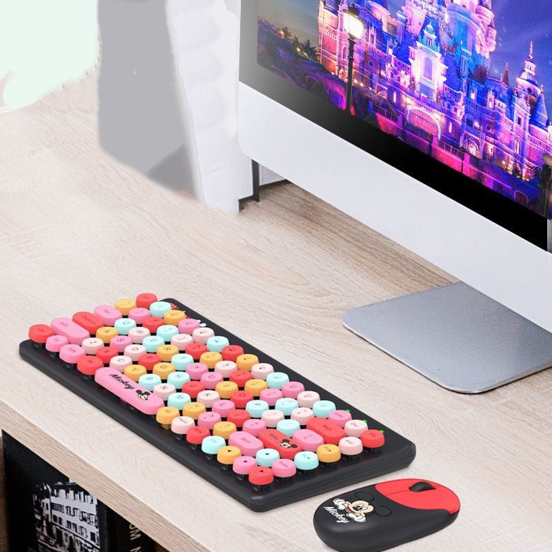 Mickey Disney Retro Keyboard and Wireless Mouse