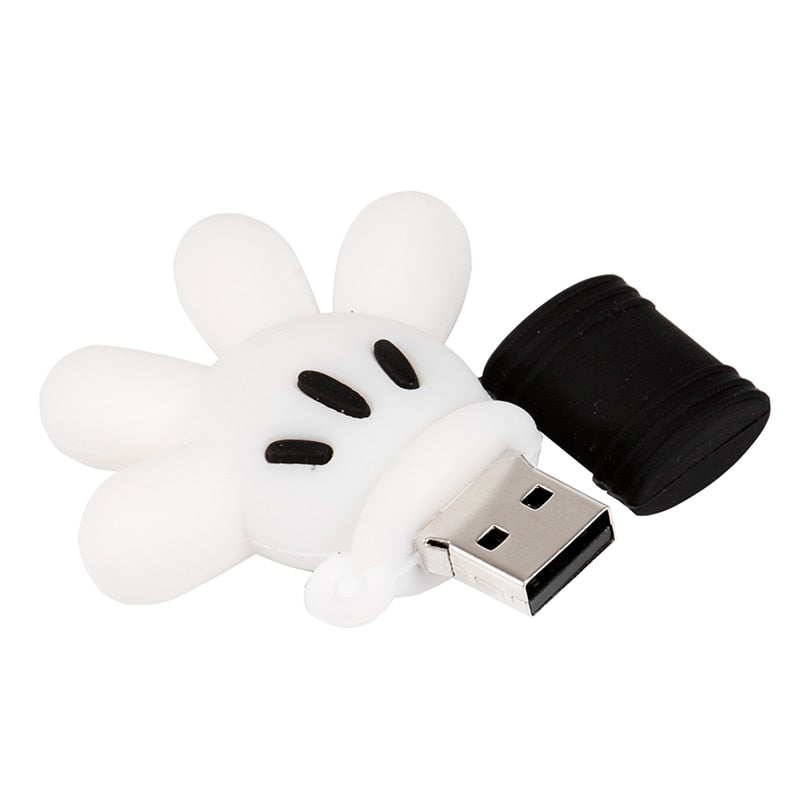 Pen Drive Mickey Glove USB Flash Drives 4, 8, 16, 32 and 64GB