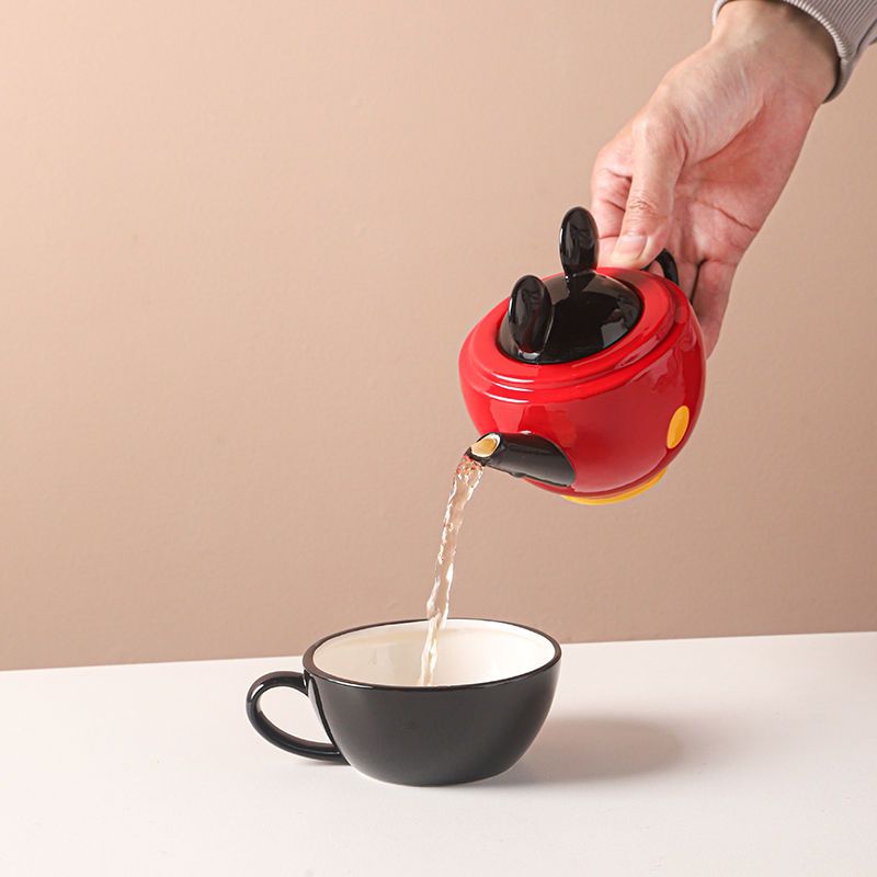 Tetera y taza de té Mickey de cerámica de Disney