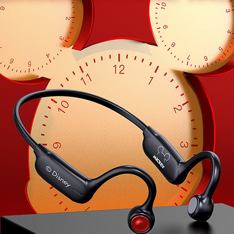 Mickey Disney TWS Wireless Bluetooth 5.1 Bone Conduction Headphones with Noise Reduction