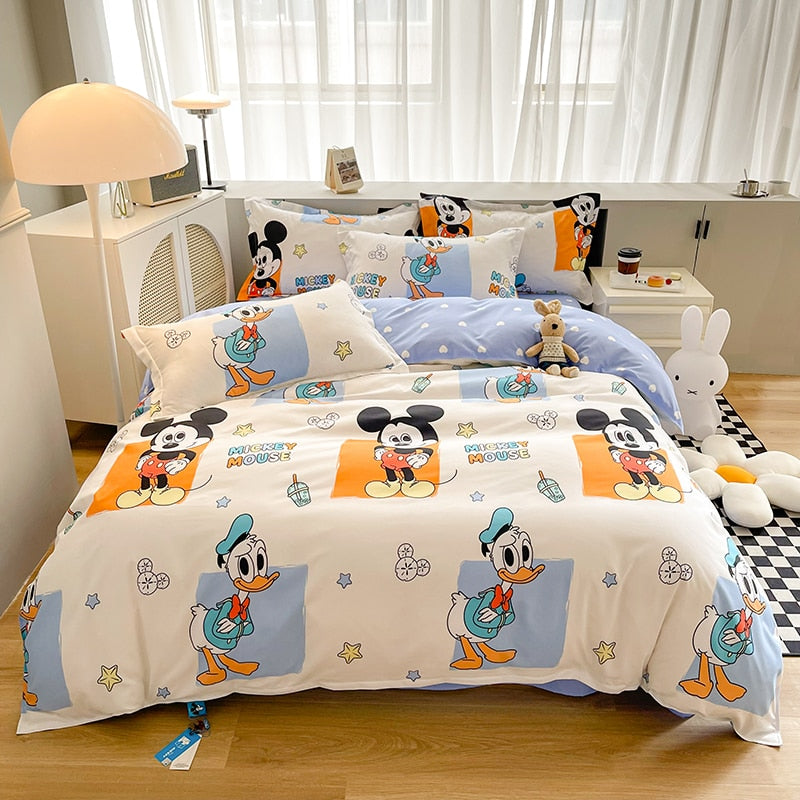 Kit Capa para Edredom, Lençol e Fronha Mickey e Donald Disney