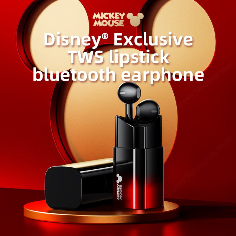 Mickey Lipstick TWS Wireless Bluetooth 5.1 Disney Headphones