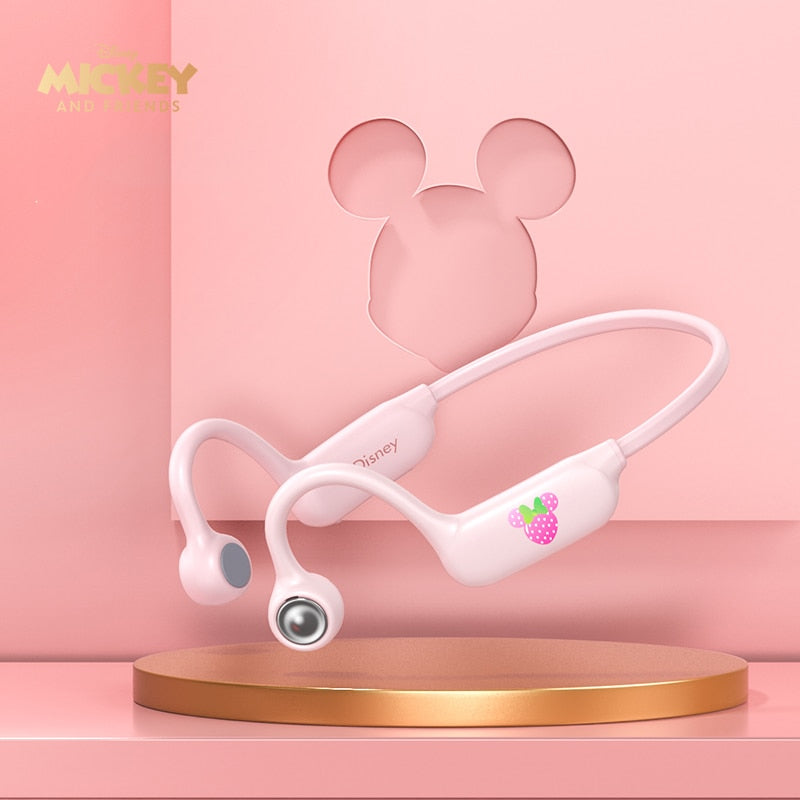 Fones de Ouvido por Condução Óssea Minnie Disney TWS Wireless Bluetooth 5.1 com Redução de Ruído