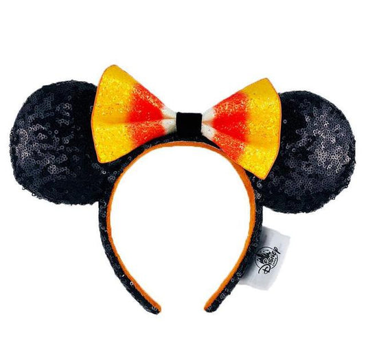 Tiara Minnie Luxo Laranja e Preto Disney