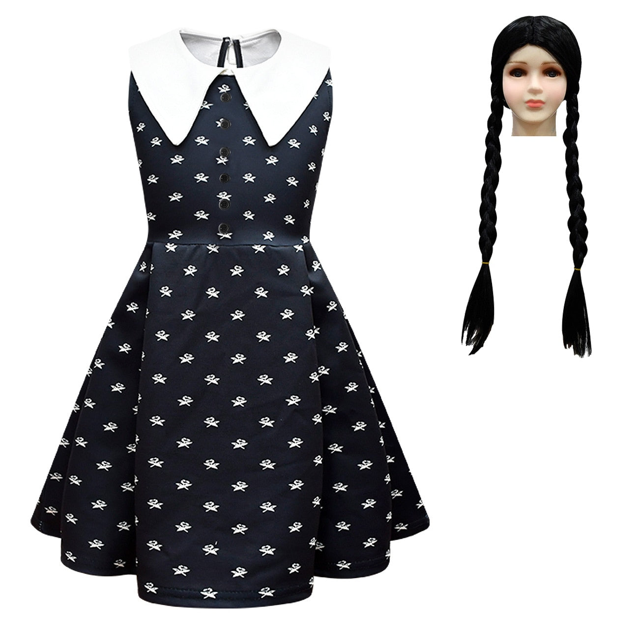 Disfraz de Wandinha Addams para niños