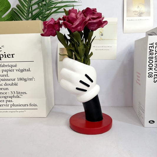 Flower Vase Table Decorative Mickey Hand