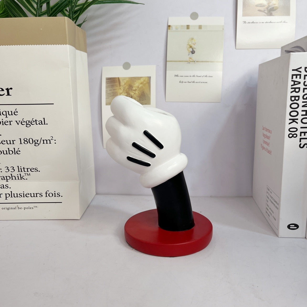 Flower Vase Table Decorative Mickey Hand