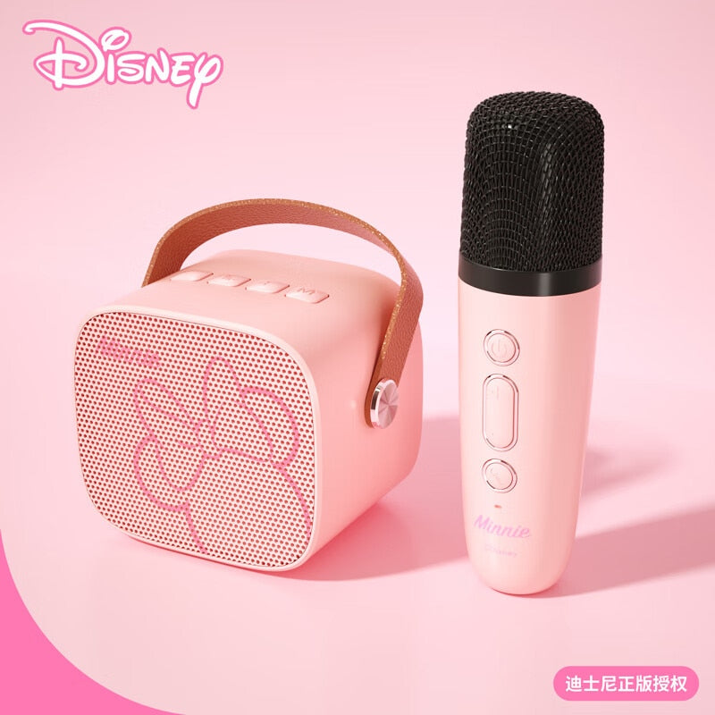 Microfone Karaokê e Mini Speaker Mickey Minnie Disney