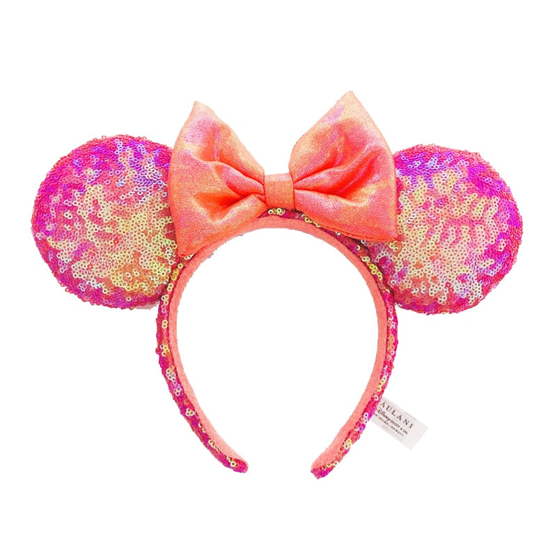 Tiara Minnie Luxo Fucsia e Coral Disney