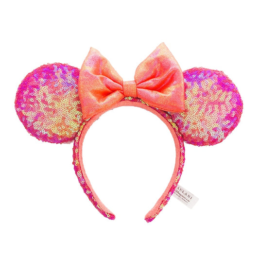 Tiara Minnie Luxo Fucsia e Coral Disney